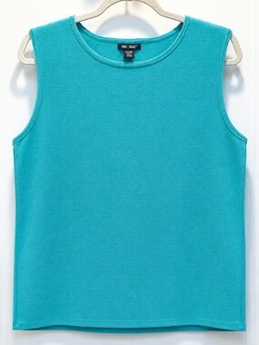 EUC Spring & Mercer Turquoise Blue Knit Sleeveless Tank Top Boxy